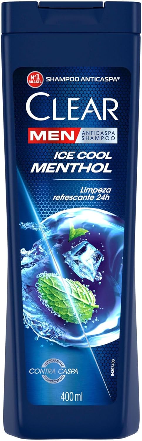 [R$20,99] Clear Shampoo Men Anticaspa Ice Cool Menthol 400Ml