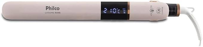 [R$123,49] Prancha Chrome Rose PPR10, Philco, Bivolt