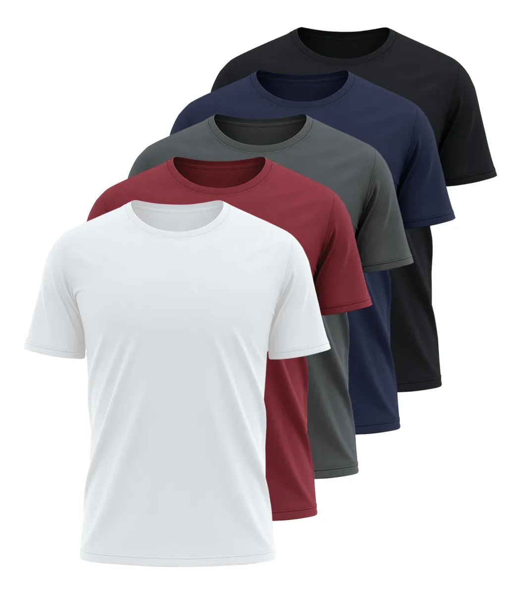 [R$47,53] Kit 5 Camisetas Básicas